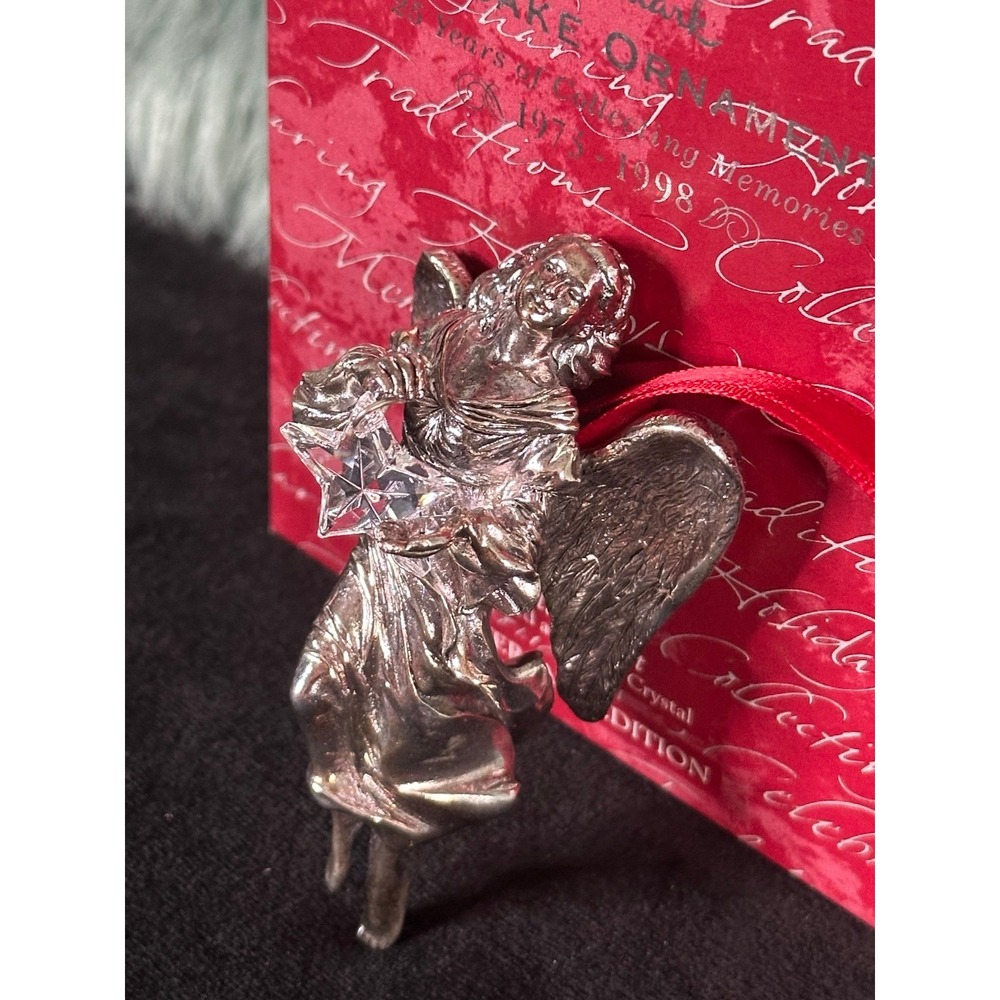 Hallmark 1998 Angelic Flight Christmas Ornament Silver Plated Anniversary Editio